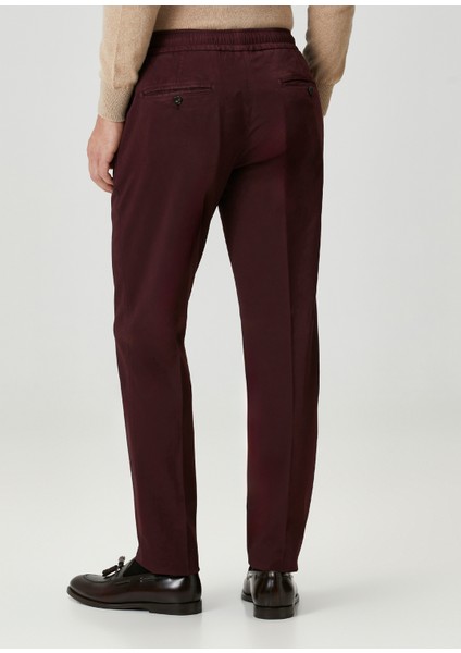 Bordo Beli Kordonlu Pantolon modelleri