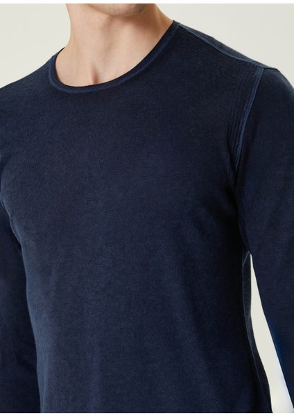 Pete Lacivert Uzun Kollu Ipek T-Shirt indirimleri