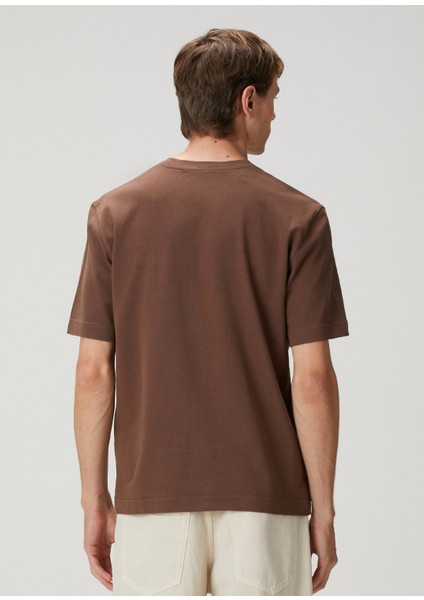 Gros Grain Kahverengi Logo Patchli T-Shirt fırsatları
