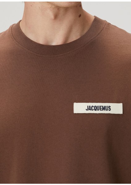 Gros Grain Kahverengi Logo Patchli T-Shirt indirimleri