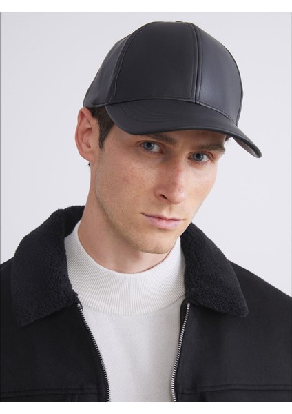 Yeni Sezon Deri Görünümlü Erkek Kep Şapka