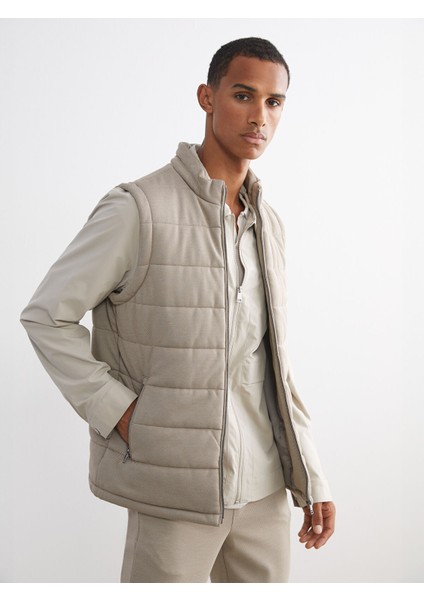 Yeni Sezon Slim Fit Dik Yaka Erkek Şişme Yelek