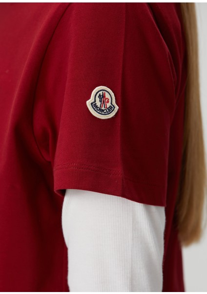 Kırmızı Logo Nakışlı T-Shirt