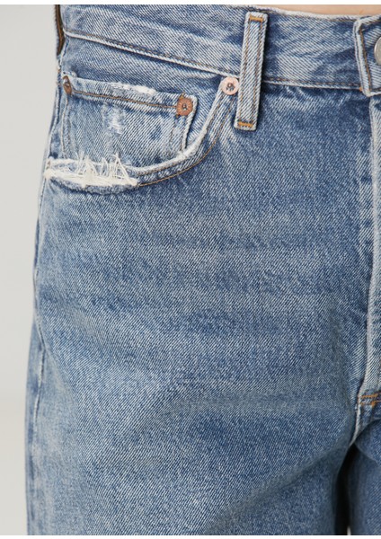 90's Hooked Mavi Organik Pamuk Jean Pantolon indirimleri