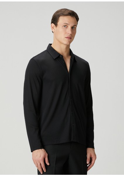 Regular Fit Siyah Gömlek modelleri