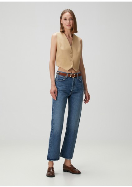 90S Pinch Mavi Straight Leg Jean Pantolon