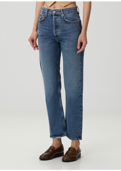 90S Pinch Mavi Straight Leg Jean Pantolon modelleri