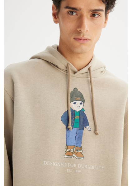 Pamuklu Içi Polarlı Regular Fit Kapüşonlu Logo Detaylı Sweatshirt fırsatları