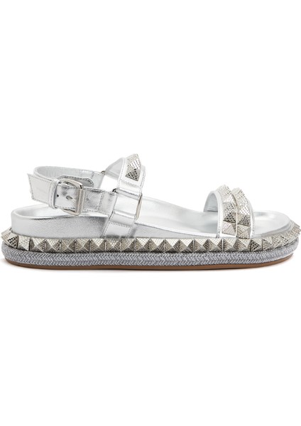 Pyrabizz Silver Kadın Deri Sandalet