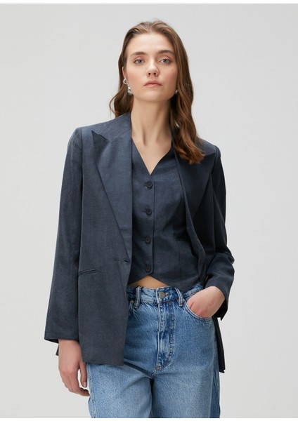 Averie Koyu Mavi Blazer