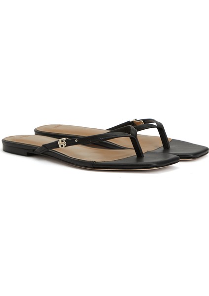 Charlize Siyah Kadın Deri Terlik fiyatları