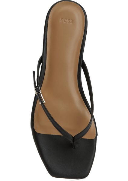 Charlize Siyah Kadın Deri Terlik fırsatları