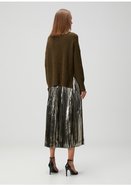 Spark Haki Silver Midi Elbise indirimleri