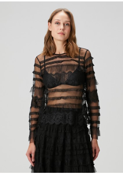 Arlea Siyah Tül Bluz modelleri