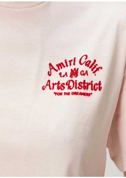 Arts District Açık Pembe Crop T-Shirt indirimleri
