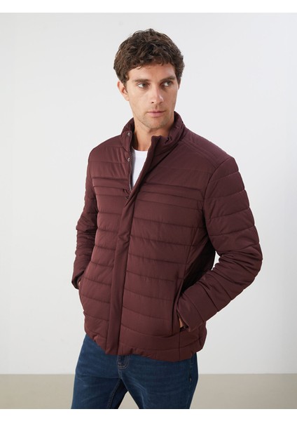 Yeni Sezon Standart Kalıp Dik Yaka Erkek Şişme Mont