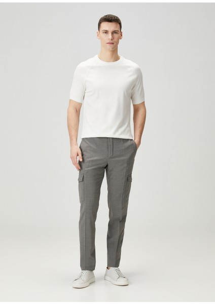 Gri Yün Kargo Pantolon