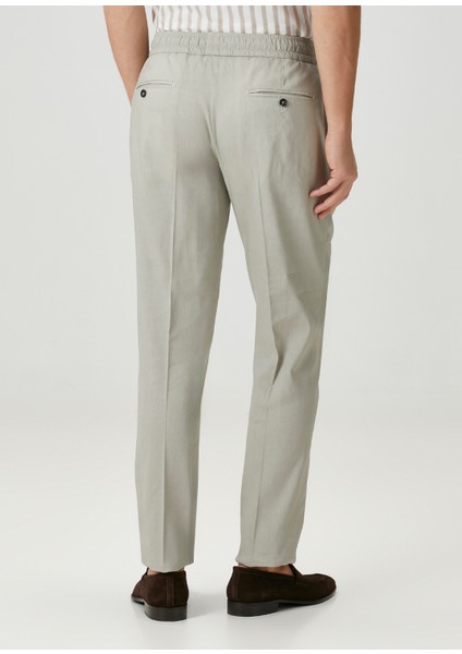 Bej Keten Pantolon modelleri