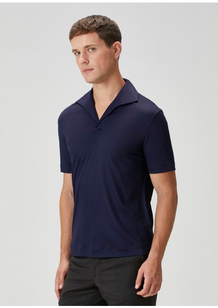 Lacivert Polo Yaka Yün T-Shirt modelleri