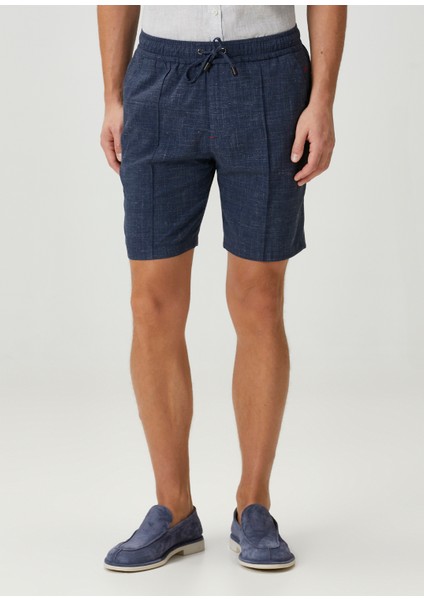 Lacivert Beli Kordonlu Yün Bermuda fiyatları