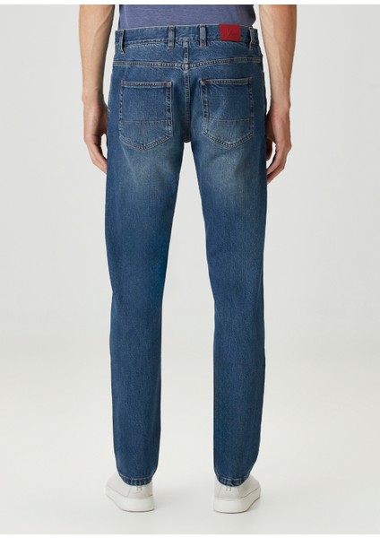 Slim Fit Koyu Mavi Jean Pantolon modelleri