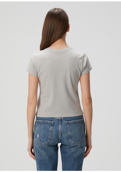 Adine Bej Organik Pamuk T-Shirt fırsatları