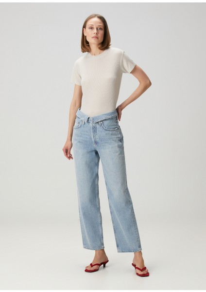 Echo Taper Syllable Mavi Bel Detaylı Jean Pantolon