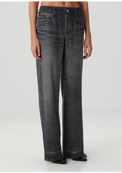 Tyler Illuson Antrasit Wide Leg Jean Pantolon fiyatları