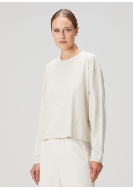 Ypawood Açık Gri Uzun Kol T-Shirt