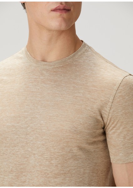 Bej Keten T-Shirt indirimleri