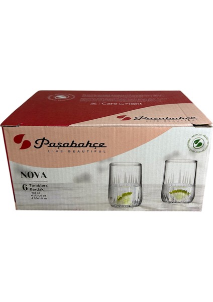 Nova Kahve Yanı Bardağı 6lı 135 cc