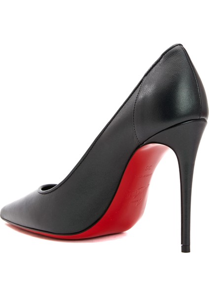 Sporty Kate Lacivert Deri Stiletto modelleri