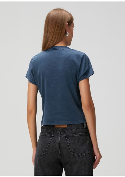 Lacivert Logo Baskılı T-Shirt fırsatları