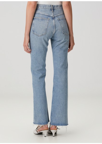 Leena Mavi Flared Jean Pantolon fırsatları