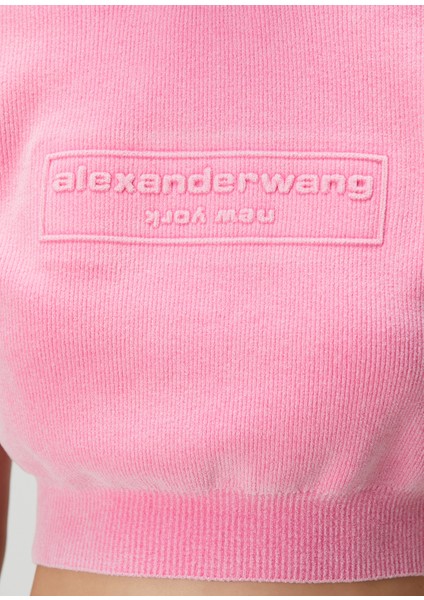 Pembe Logolu Crop T-Shirt indirimleri