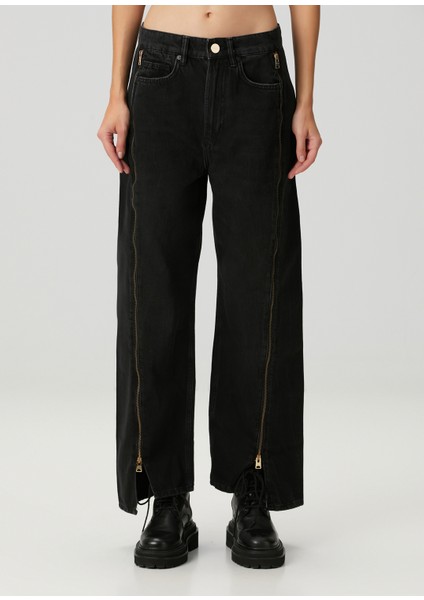 Frankie Loose Fit Siyah Jean Pantolon fiyatları