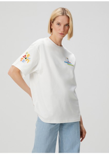 Krem Organik Pamuk T-Shirt modelleri