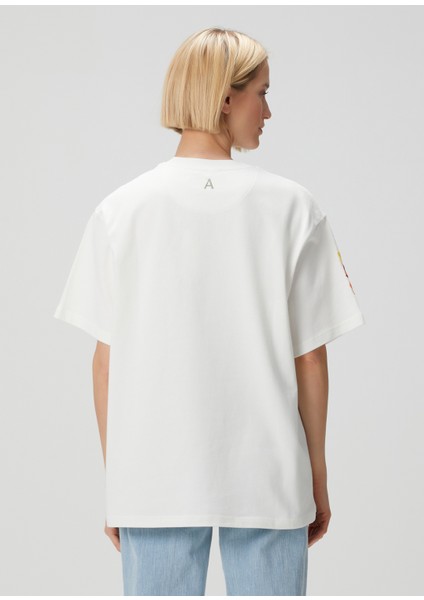 Krem Organik Pamuk T-Shirt fırsatları