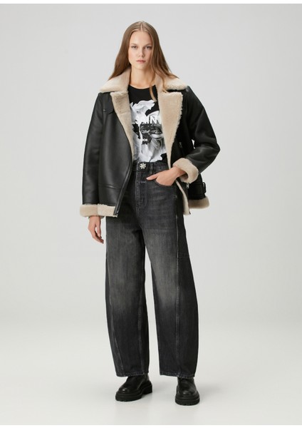 Carter Barrel Leg Siyah Jean Pantolon