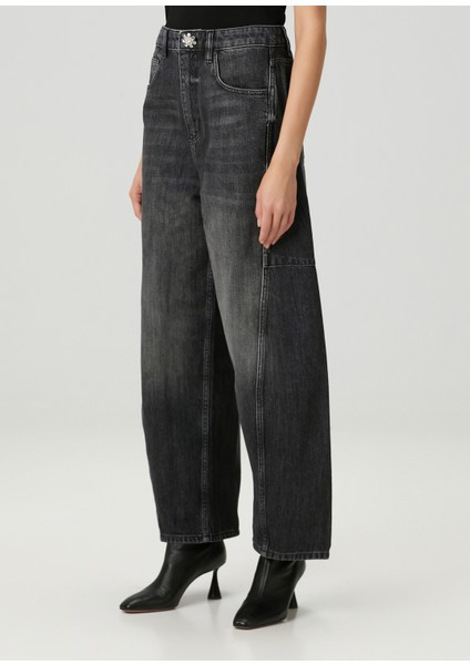 Carter Barrel Leg Siyah Jean Pantolon fiyatları