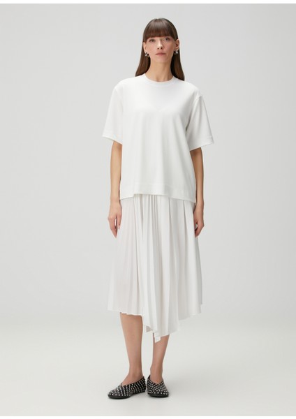 Jax Beyaz Midi T-Shirt Elbise fiyatları