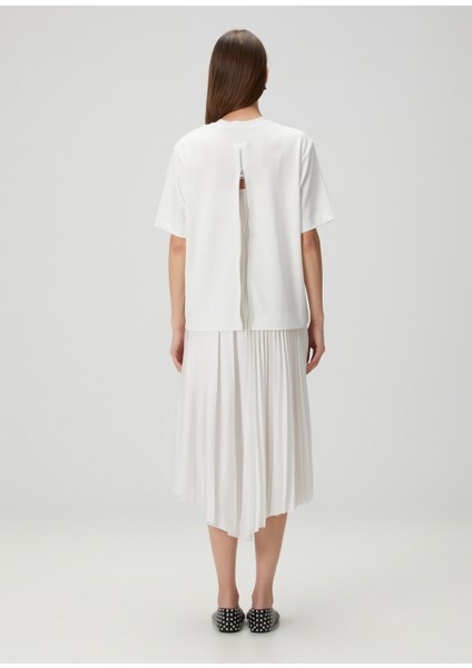 Jax Beyaz Midi T-Shirt Elbise fırsatları