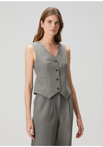 Averie Gri Relaxed Fit Yelek modelleri