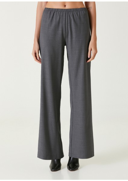 Koyu Gri Yün Karışımlı Pantolon fiyatları