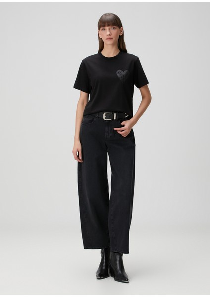 Poster Graphic Boyfriend Siyah T-Shirt fiyatları