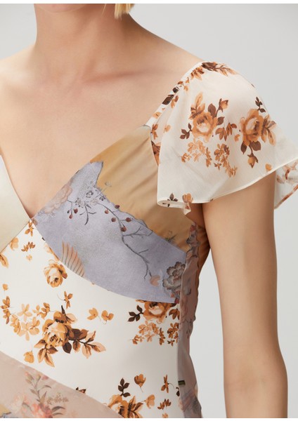 Lala Çiçekli Maksi Elbise indirimleri