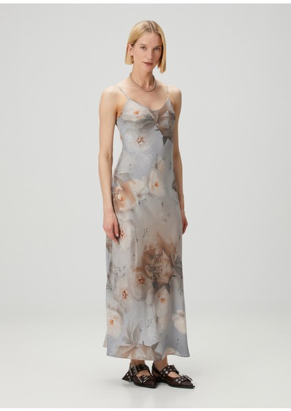 Bryony Mavi Çiçekli Maksi Elbise modelleri