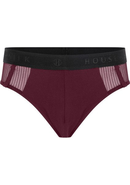 Fleur Bordo Tül Erkek Slip Külot