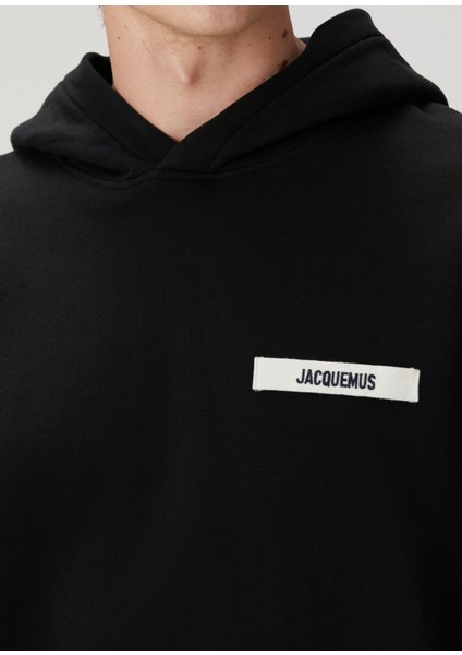 Gros Grain Siyah Kapüşonlu Sweatshirt indirimleri