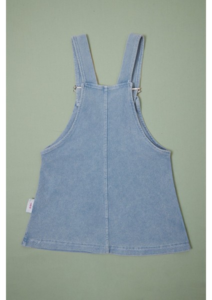 %100 Pamuk Papatya Nakışlı Kız Çocuk 2 Li Salopet Takım indirimleri